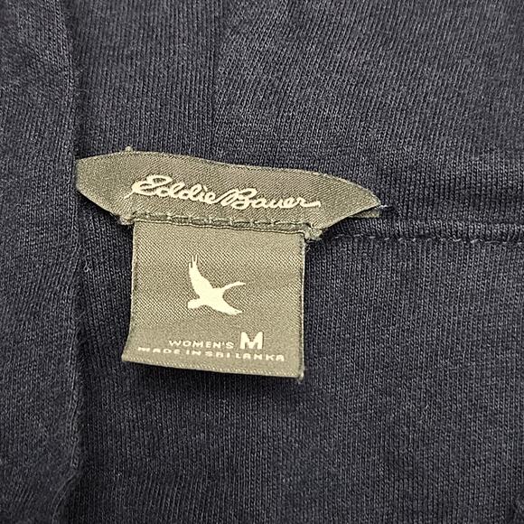 Eddie Bauer Plaid Flannel Hoodie Shirt M Womens Blue Green Yellow Cotton Casual - Picture 16 of 16